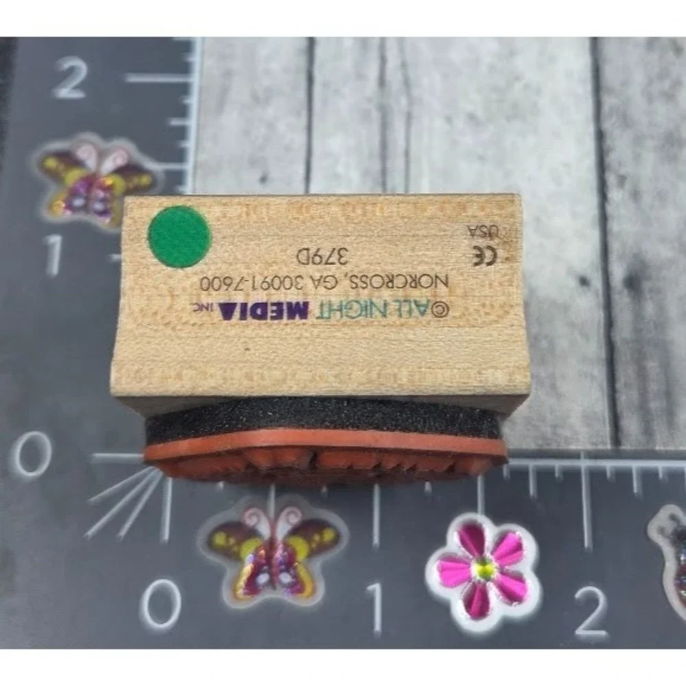 All Night Media Sealed With A Fish 379D Rubber Stamp Wood #i3